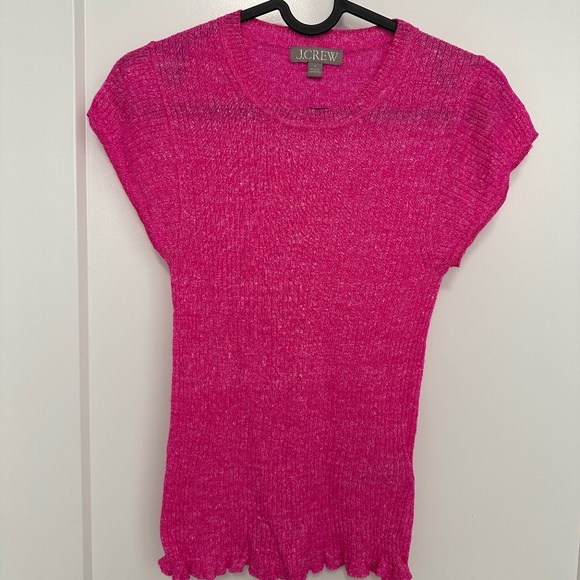 J Crew Merino Linen Cap Sleeve Top, S - Picture 1 of 4